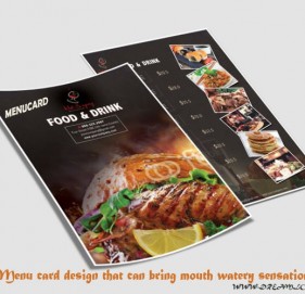 Menu card design that can bring mouth watery sensation